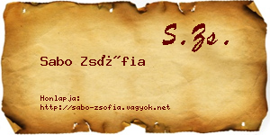 Sabo Zsófia névjegykártya